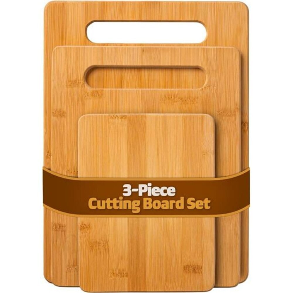 Bamboo Cutting Board Set Wood Chopping Boards for Meat Vegetables Cheese